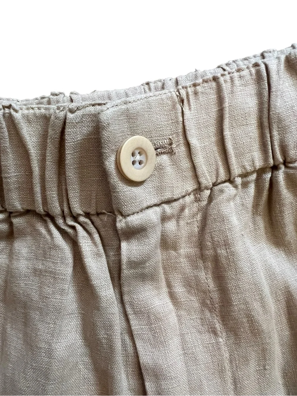 NWT Quince 100% European Linen Pants Beige Flax Small Coastal Preppy